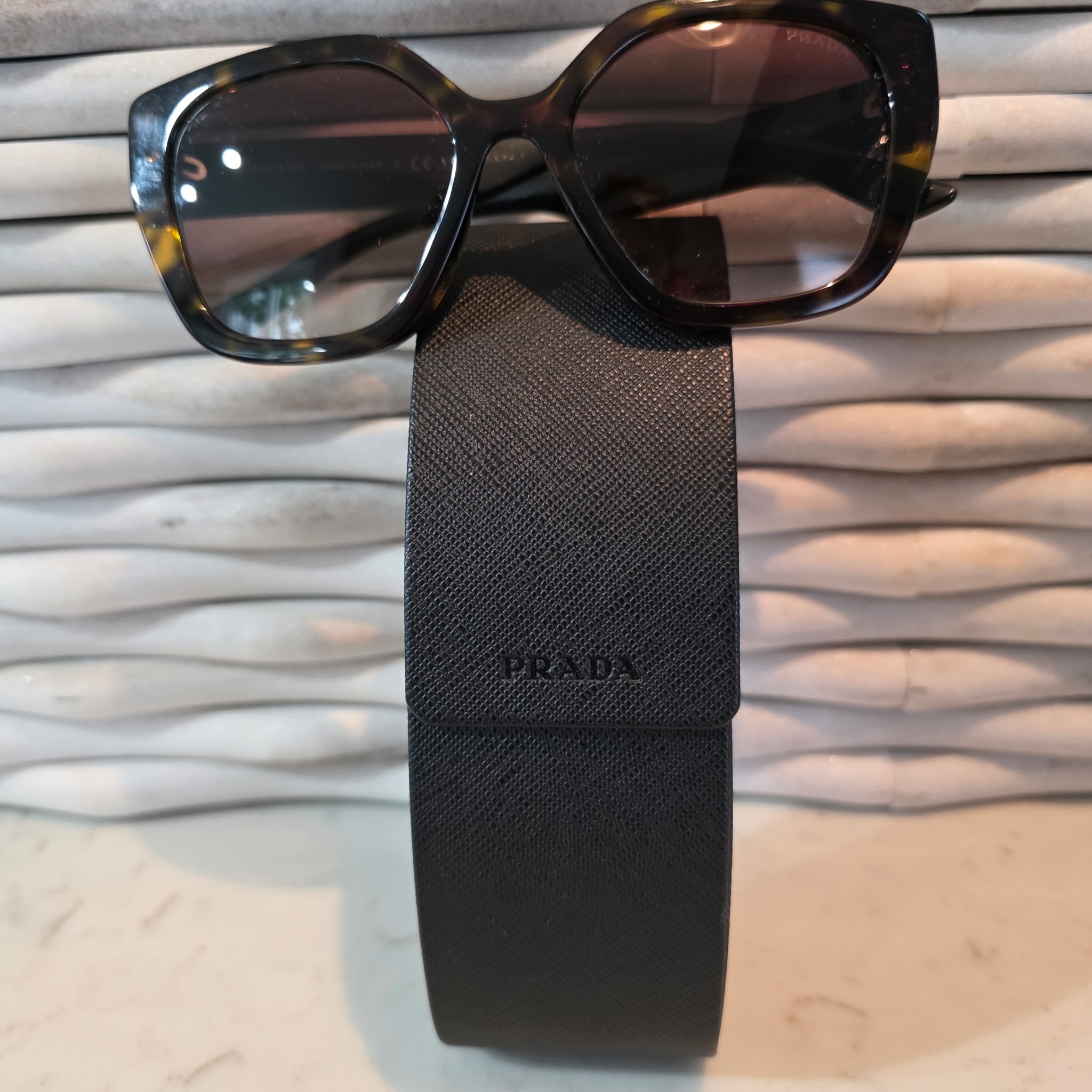 Prada Womens Black Tortoiseshell Sunglasses  Prada